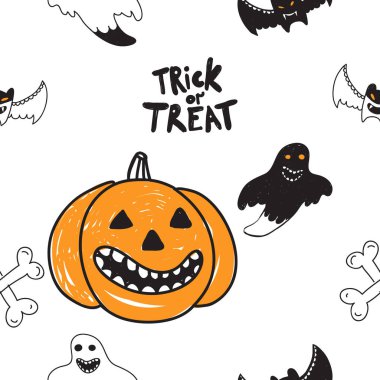 Cadılar Bayramı düz desen