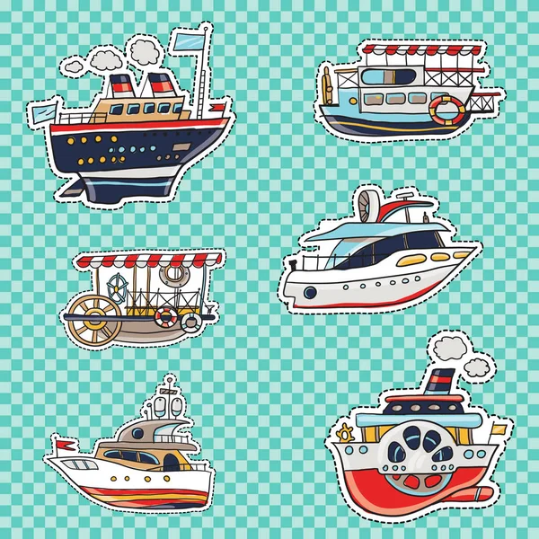 Iconos de transporte acuático — Vector de stock