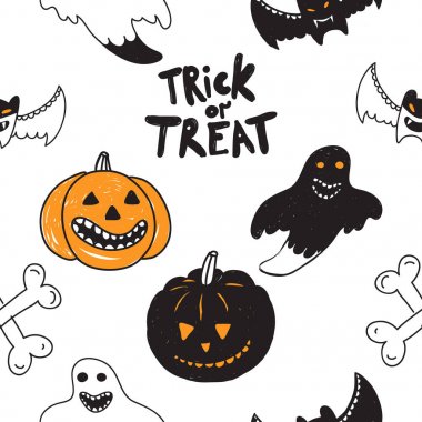 Cadılar Bayramı düz desen