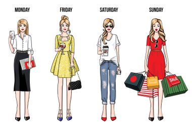 Alışveriş düz afiş