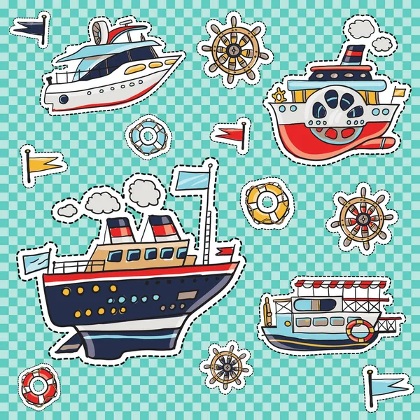 Water transport icons — Stock Vector
