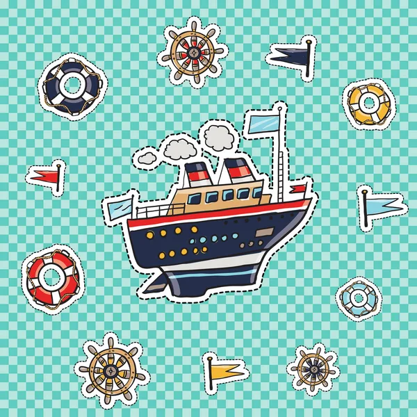 Iconos de transporte acuático — Vector de stock