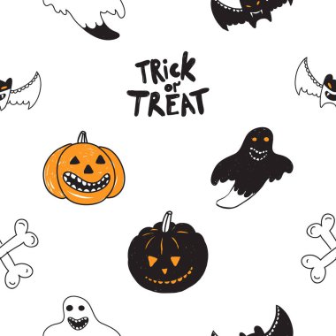 Cadılar Bayramı düz desen