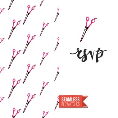 Kuaför Salonu arka plan, vektör çizim.