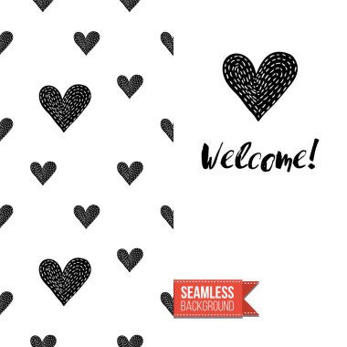 yazı, arka plan, vektör çizim hoş geldiniz.