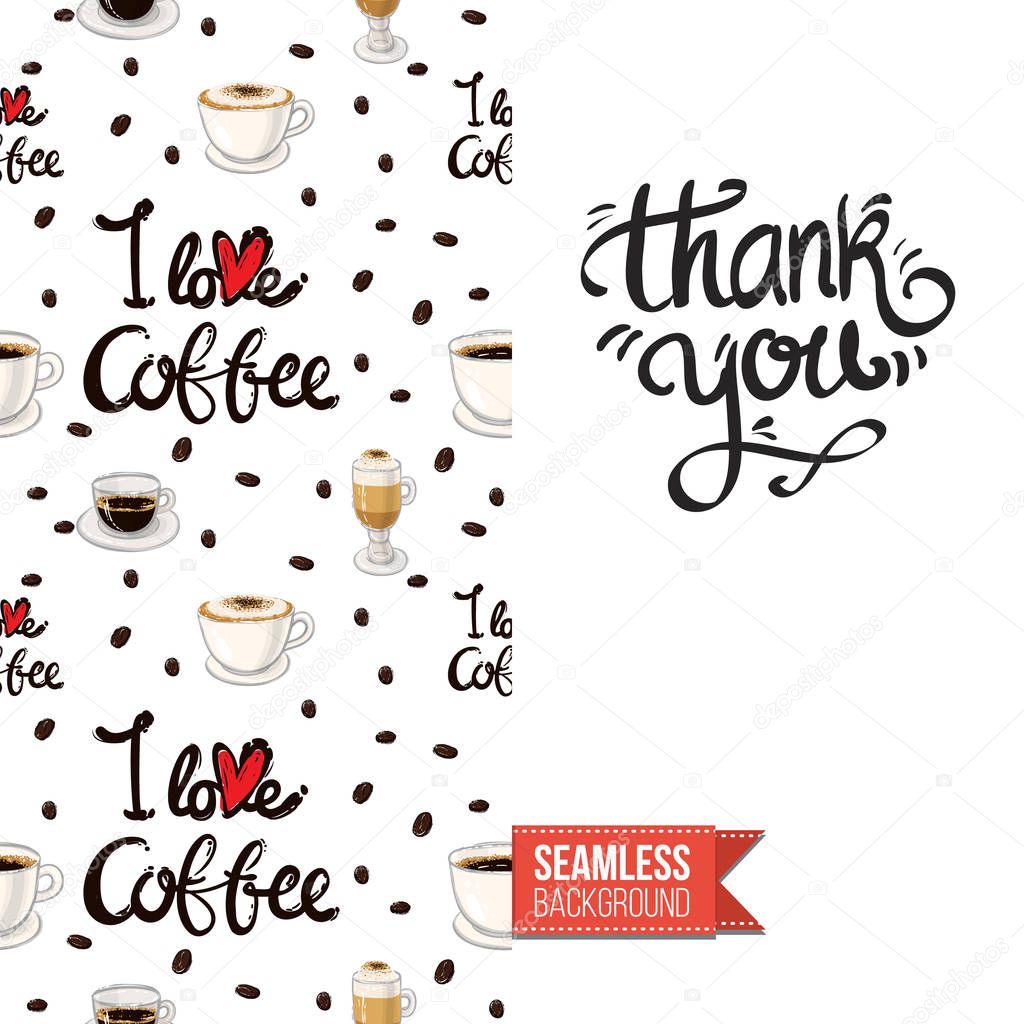 aroma, coffee background, vector illustration 