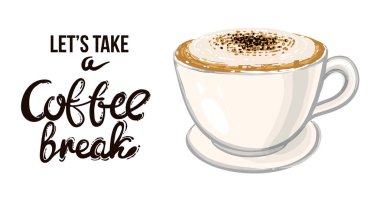 Aroma, kahve arka plan, vektör çizim 