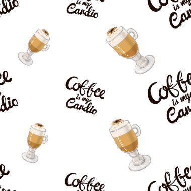 Aroma, kahve arka plan, vektör çizim 