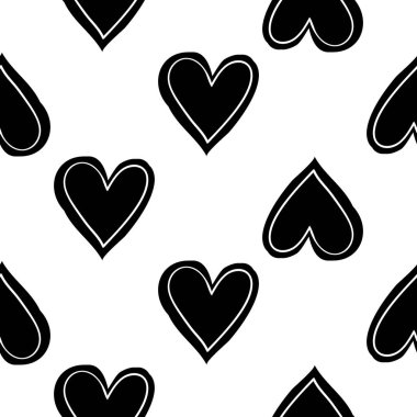arka plan, desen yürekleri, vektör çizim. 