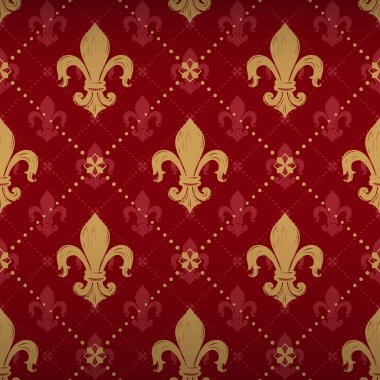 arka plan, desen, fleur de lys, vektör çizim. 