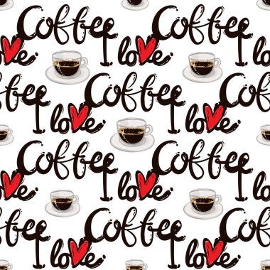 Aroma, kahve arka plan, vektör çizim 