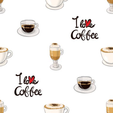 Aroma, kahve arka plan, vektör çizim 