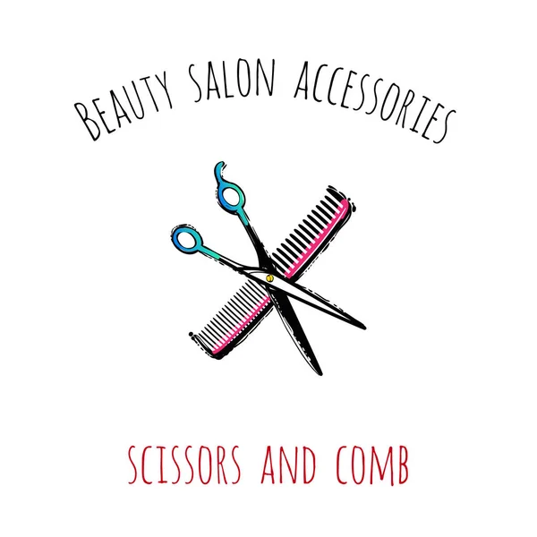 hair styling, beauty salon accessories  vector illustration.