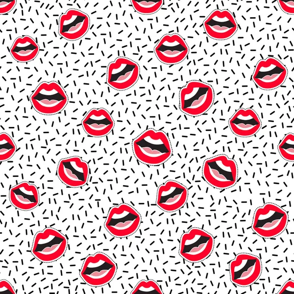 Red Lips Background Vector Illustration — Stock Vector