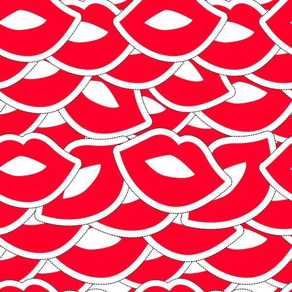 Lèvres Rouges Fond Illustration Vectorielle — Image vectorielle