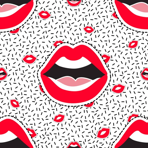 Red Lips Background Vector Illustration — Stock Vector