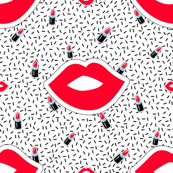 Red Lips Background Vector Illustration — Stock Vector