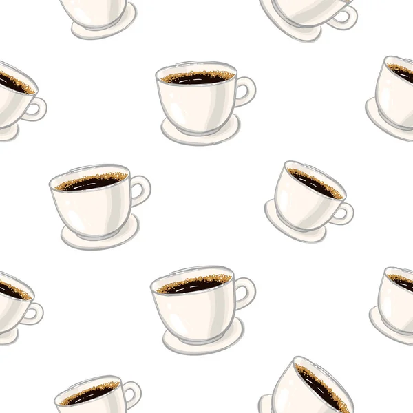 Aroma Koffie Achtergrond Vectorillustratie — Stockvector