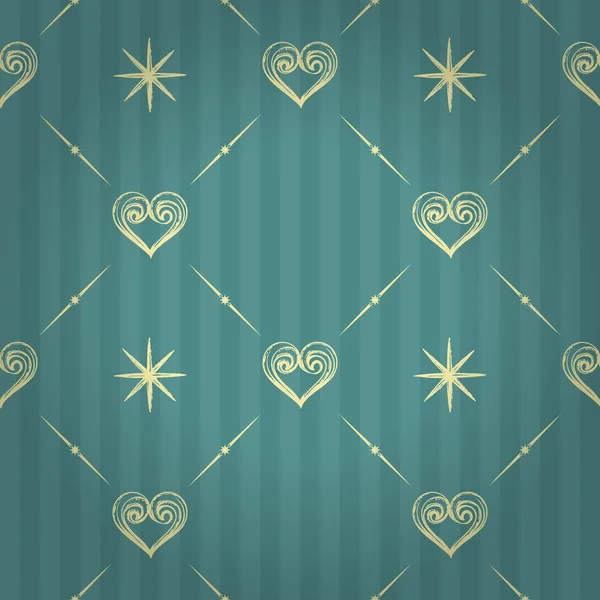 Background Pattern Hearts Vector Illustration — Stock Vector