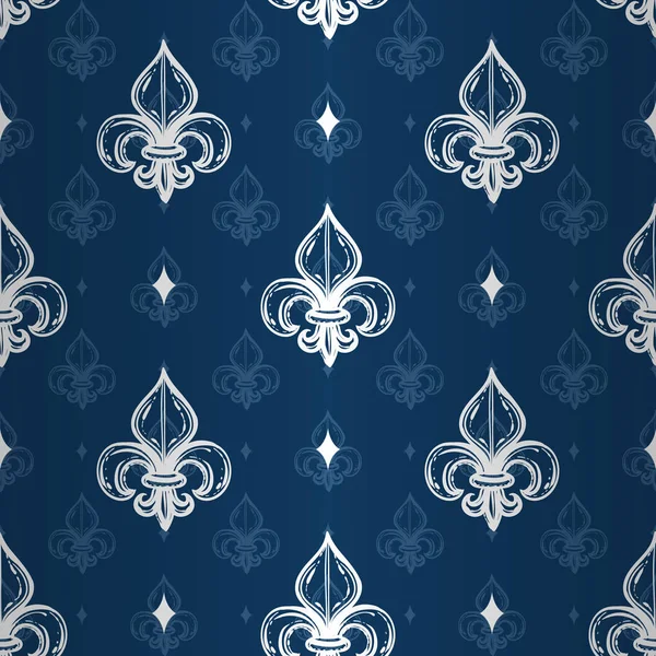 Fundo Padrão Fleur Lys Ilustração Vetorial —  Vetores de Stock