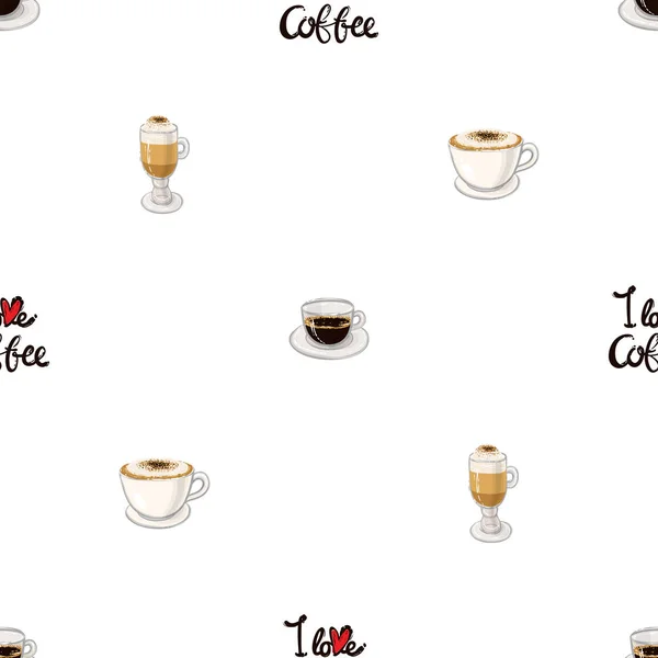 Aroma Koffie Achtergrond Vectorillustratie — Stockvector