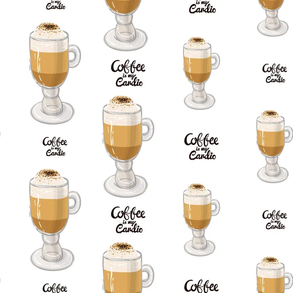 Aroma Kaffee Hintergrund Vektorillustration — Stockvektor