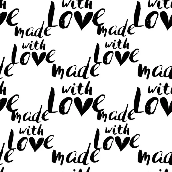 Fait Avec Texte Amour Fond Illustration Vectorielle — Image vectorielle