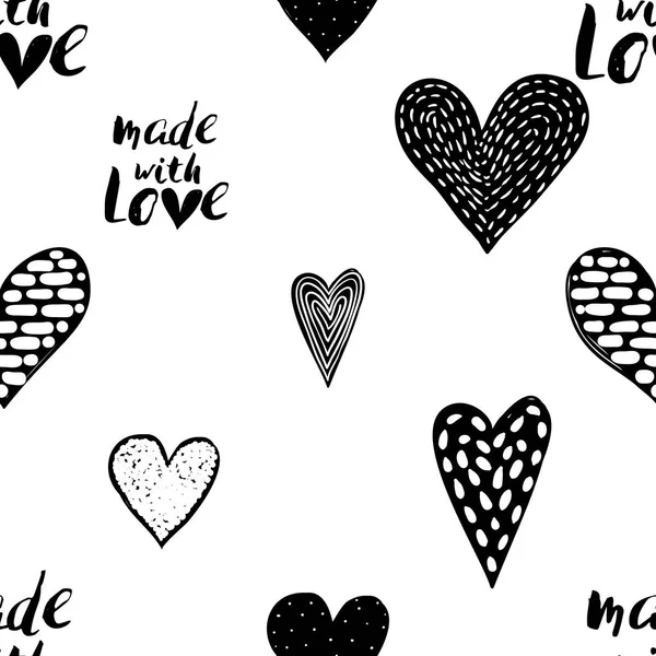 Background Pattern Hearts Vector Illustration — Stock Vector