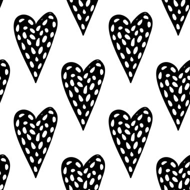 arka plan, desen yürekleri, vektör çizim. 