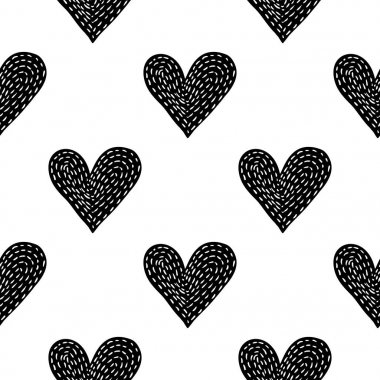 Sevgililer günü kalpleri, vektör çizim ile arka plan 