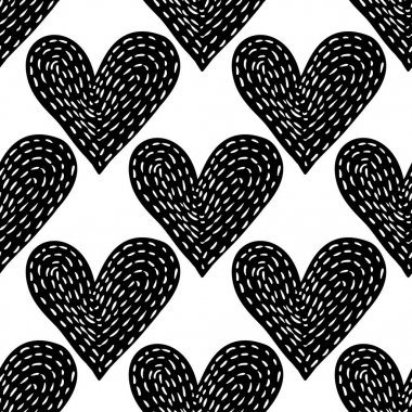 Sevgililer günü kalpleri, vektör çizim ile arka plan 