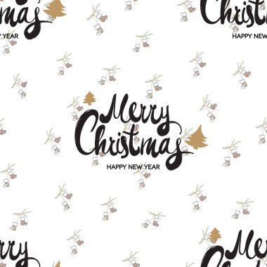 Yeni yıl ve Noel arka plan, vektör çizim 