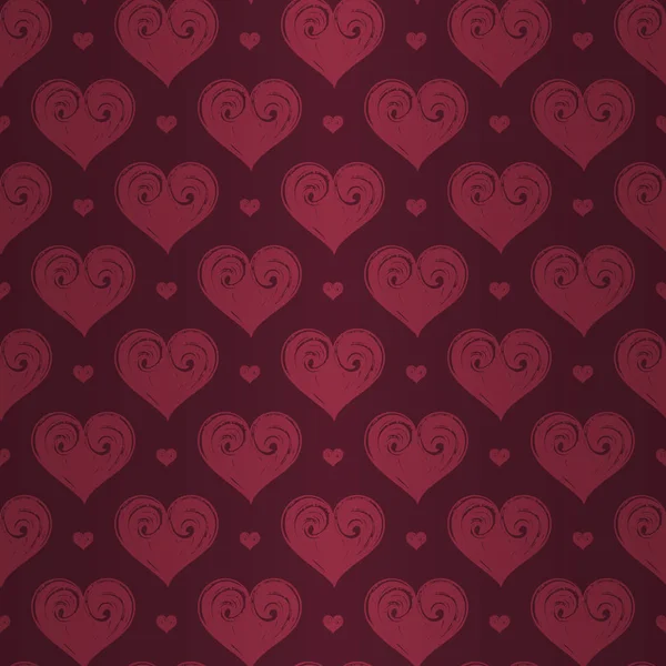 Fondo Patrón Con Corazones Ilustración Vectorial — Vector de stock