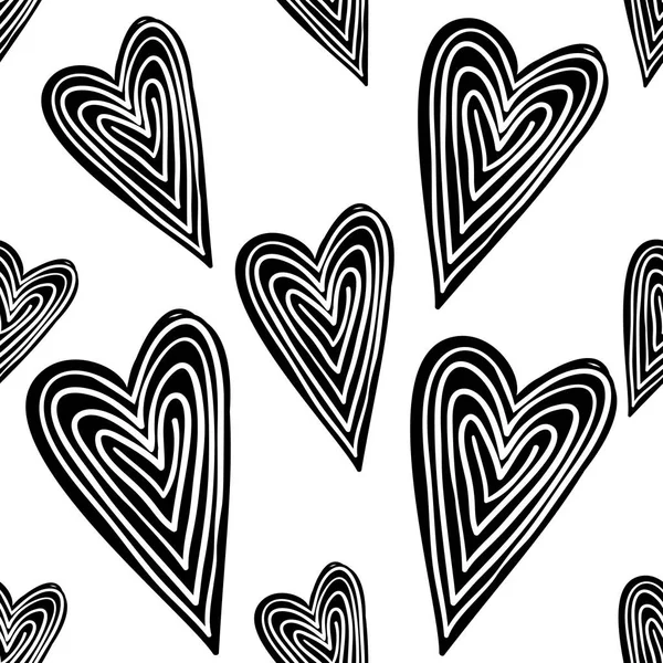 Valentinstag Hintergrund Mit Herzen Vektorillustration — Stockvektor