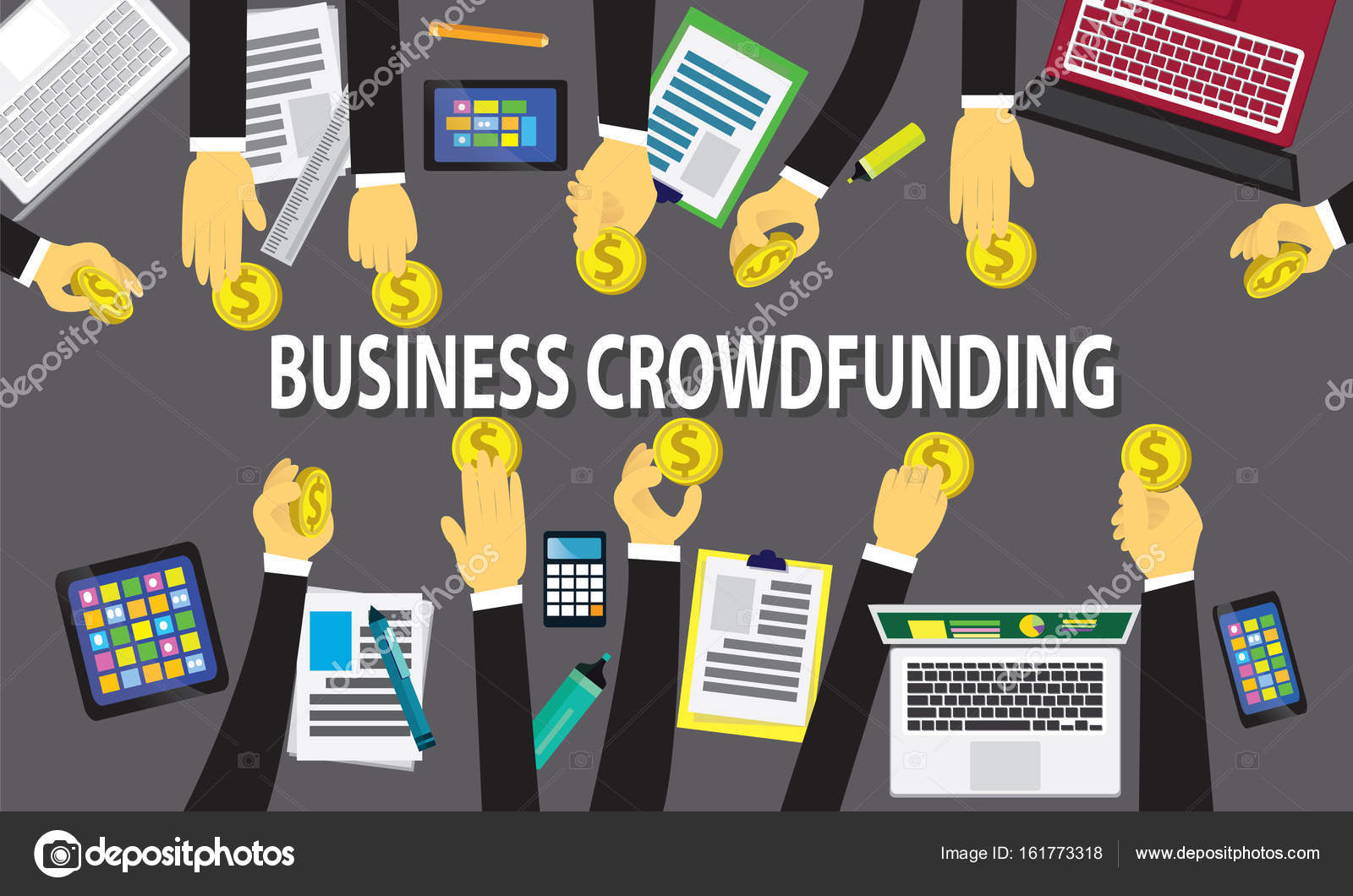 Business Crowd Funding Concept Stock Vector by ©inamar 161773318