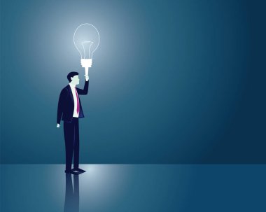 İşadamı fikri ışık kavramı