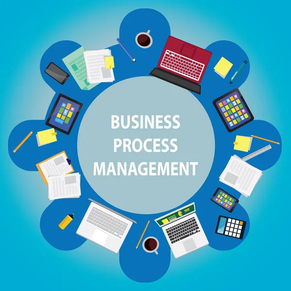 Business Process Management Concept — Stock Vector