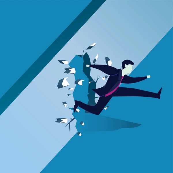 İşadamı engel duvar Breaking