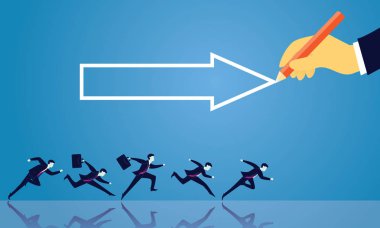 İleri yönde kavramı hareketli iş başarı