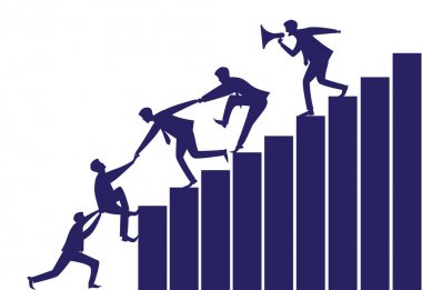 Birlikte başarıya ulaşmak için iş ekip çalışması