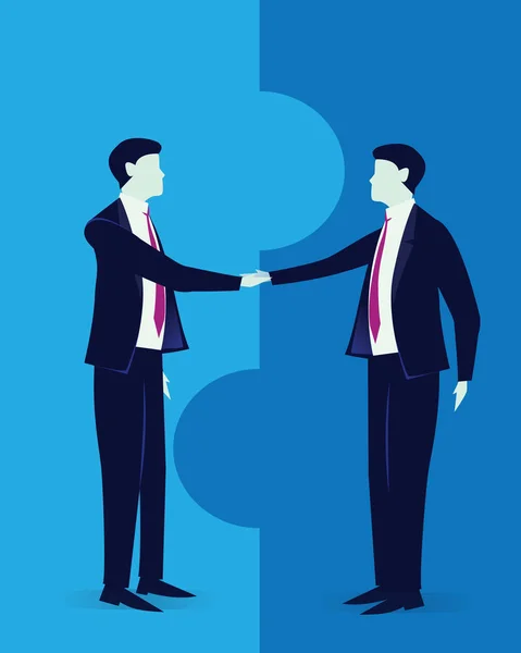 İş anlaşma anlaşma ortaklık kavramı — Stok Vektör
