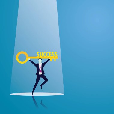 İşadamı ile anahtar başarı