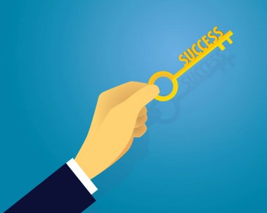 İşadamı ile anahtar başarı