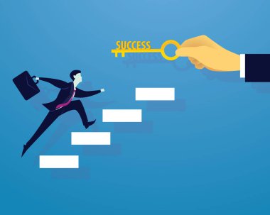 İşadamı ile anahtar başarı