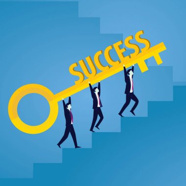 İşadamı ile anahtar başarı