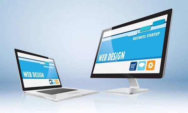 Internet Web Design Concept — Stockvector