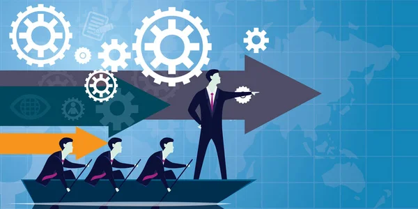 Liderlik iş kavramı. Lider insanlar simgesi tipografi