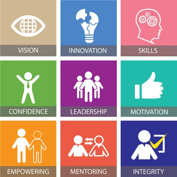 Liderlik iş kavramı. Lider insanlar simgesi tipografi