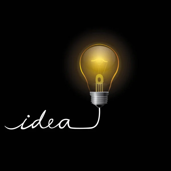 Glühbirne als Ideensymbol. Vektorillustration — Stockvektor