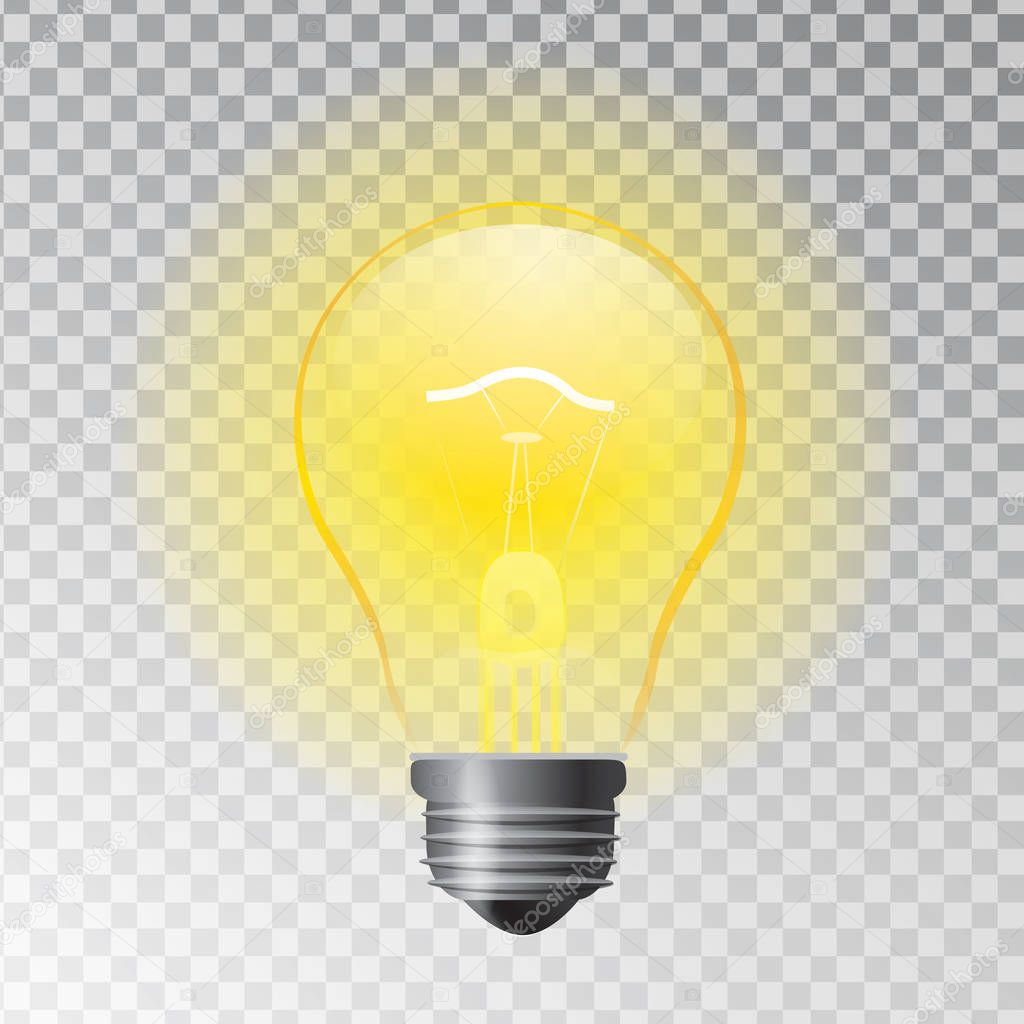 Lightbulb as Idea Symbol. Vector Illustration